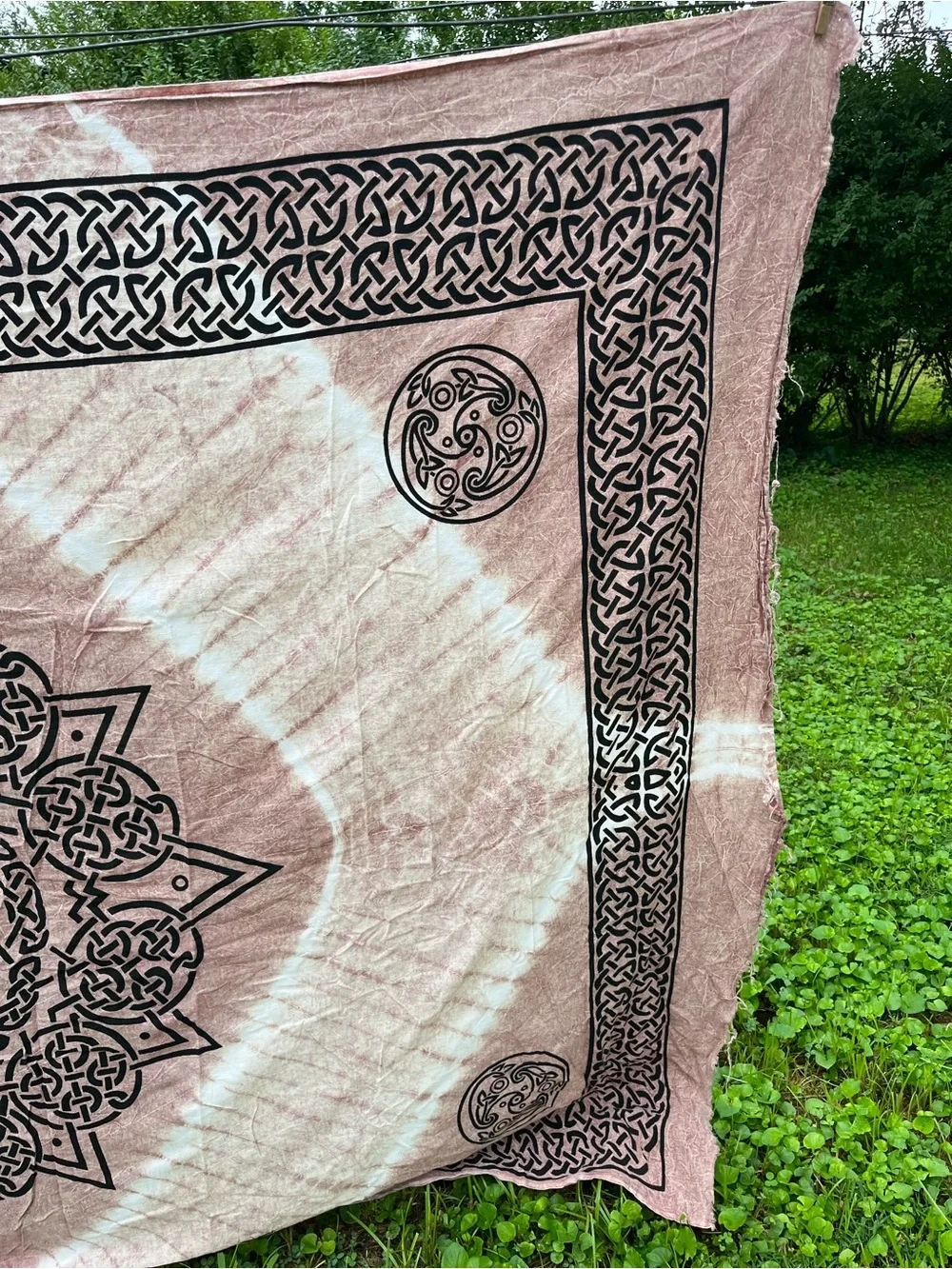 Celtic Knot Mandala Tapestry Wall Hanging 64”x90